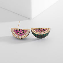 Load image into Gallery viewer, Jewelblings Sweet Fashion Full Pave CZ Watermelon Stud Earrings for Costume Jewelry
