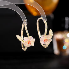 Load image into Gallery viewer, Jewelblings Fashion Trendy Circle Overlap Hoop Flower Clip Earrings Daily Jewelry
