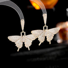 Load image into Gallery viewer, Jewelblings Gorgeous Pink Blue Orange Butterfly Drop Earrings Chic Fashion Insect Jewelry
