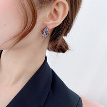 Load image into Gallery viewer, Jewelblings Fancy Style Black Tone Blue Orange Umbrella Drop Earrings Creative Jewelry Collection
