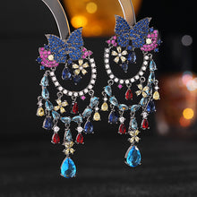 Load image into Gallery viewer, Luxurious Opens Butterfly Circlet Long Tassel Earrings Dreamcatcher Inspiration Jewelry
