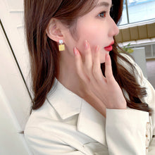 Load image into Gallery viewer, Jewelblings Simplistic Fashion Clear and Crack Yellow Square Stone Drop Earrings Daily Wear Jewelry
