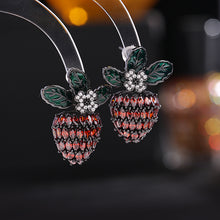 Load image into Gallery viewer, Jewelblings Adorable Enamel Leaf Marquise Shape CZ Carrot Stud Earrings Fruit Jewelry
