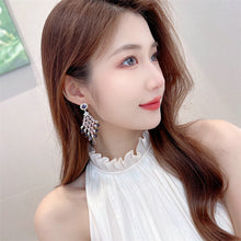 Load image into Gallery viewer, Jewelblings Luxury Oval Tear Accent Rhombus Shaped Tassel Earrings High Fashion Accessory
