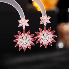 Load image into Gallery viewer, Jewelblings Fancy Style Trio Tiered and Multi Petal Yellow Green Flower Drop Earrings Statement Burst Floral Jewelry
