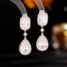 Load image into Gallery viewer, Jewelblings Classic Vintage Embellish Rectangle and Teardrop Earrings for Wedding Party Accessory

