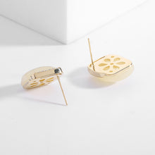 Load image into Gallery viewer, Jewelblings Geometrical Fashion Tinny Clear CZ Hemmed Imitated Jade Square Stud Earrings Causal Wear Accessory
