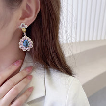 Load image into Gallery viewer, Jewelblings Exquisite Vintage Style Cluster Yellow Pear Drop Earrings for Anniversary Christmas Gifts Jewelry

