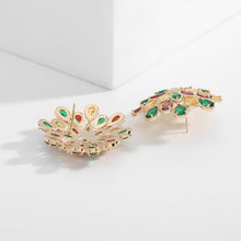 Load image into Gallery viewer, Jewelblings Luxurious Colorful Marquise Pear Stones Cluster Flower Stud Earrings
