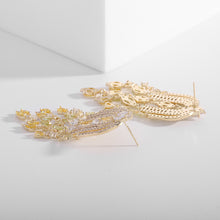 Load image into Gallery viewer, Jewelblings Gorgeous Arch Shaped Tassel Earrings for Wedding Bridal Accessory
