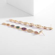 Load image into Gallery viewer, Jewelblings Luxury Entry Look Extra Long Colored Tears Tassel Drop Earrings
