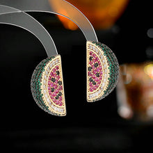 Load image into Gallery viewer, Jewelblings Sweet Fashion Full Pave CZ Watermelon Stud Earrings for Costume Jewelry
