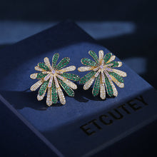 Load image into Gallery viewer, Jewelblings Fantastic Gold and Green Firework Stud Earrings Festival Inspiration Jewelry
