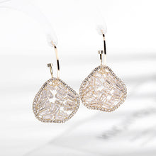 Load image into Gallery viewer, Jewelblings Fashion Designer Opens Baguette Cut CZ Pear Drop Earrings Modern Fruit Jewelry
