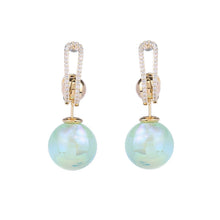 Load image into Gallery viewer, Jewelblings Designer Trio Wear Way Dismantle Iridescent Ball Drop Earrings Nacre Collection for Women
