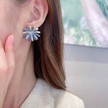 Load image into Gallery viewer, Jewelblings Fantastic Gold and Green Firework Stud Earrings Festival Inspiration Jewelry
