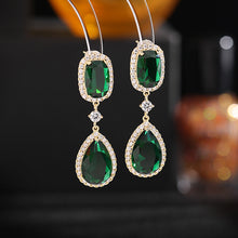 Load image into Gallery viewer, Jewelblings Classic Vintage Embellish Rectangle and Teardrop Earrings for Wedding Party Accessory
