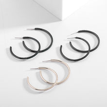 Load image into Gallery viewer, Jewelblings Goth Fashion Black Tone Full Pave Green CZ Hoop Earrings Circle Round Accessory
