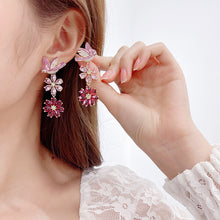 Load image into Gallery viewer, Jewelblings Chic Fashion Trio Tiered Bird Carry Daisy Flowers Drop Earrings Fancy Jewelry
