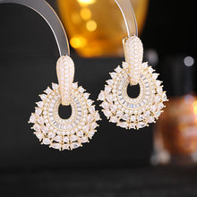 Load image into Gallery viewer, Jewelblings Stunning Opens Stones Cluster Oval Drop Earrings Dismantle Two-way Wear Accessory
