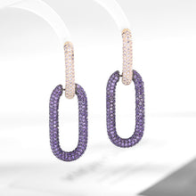 Load image into Gallery viewer, Jewelblings Gorgeous Designer Opens Oval Shaped Round Bar Drop Earrings Geometrical Color Blocking Jewelry
