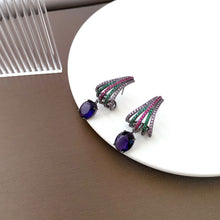 Load image into Gallery viewer, Jewelblings Chic Vintage Fan Shaped  Drop Earrings Designer Jewelry
