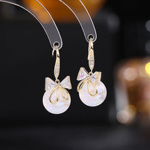 Load image into Gallery viewer, Jewelblings Girly Style Candy Ribbon Pearlescent Green Ball Drop Earrings Every Day Wear
