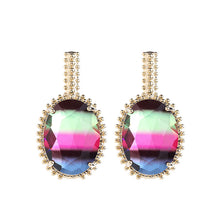 Load image into Gallery viewer, Jewelblings Stunning Aurora Rainbow Colorful Oval Earrings Geometrical Jewelry
