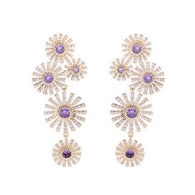 Load image into Gallery viewer, Jewelblings Fantastic Gold Tone Yellow Pink Blue Daisy Flowers Earrings Firework Style Jewelry
