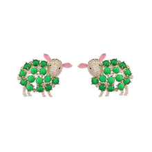 Load image into Gallery viewer, Jewelblings Exquisite Imitated Opal Green Blue White Sheep Earrings Cute Girly Jewelry
