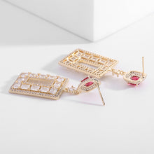 Load image into Gallery viewer, Jewelblings Geometrical Fashion Opens Statement Rectangle Drop Earrings Formal Event Accessory
