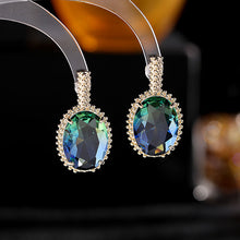 Load image into Gallery viewer, Jewelblings Stunning Aurora Rainbow Colorful Oval Earrings Geometrical Jewelry
