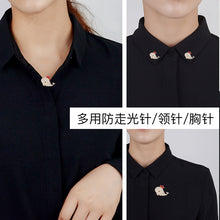 Load image into Gallery viewer, Jewelblings Lovely Gold Tone Full Micro Pave Clear CZ Black Eyes Whale Lapel Pin Collar Pin with Red Hat Marine Jewelry
