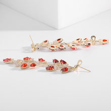 Load image into Gallery viewer, Jewelblings Elegant Fashion Ribbon Bowtie and Campanula Bellflower Drop Earrings Frenchy Style Jewelry
