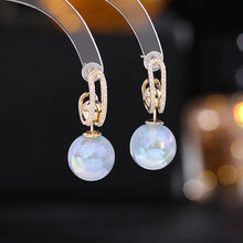 Load image into Gallery viewer, Jewelblings Designer Trio Wear Way Dismantle Iridescent Ball Drop Earrings Nacre Collection for Women
