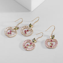 Load image into Gallery viewer, Jewelblings Chic Fashion Baguette Cut CZ Hemmed Opens Apple Hook Drop Earrings with Stone Accent
