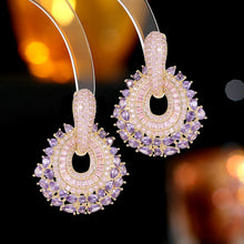 Load image into Gallery viewer, Jewelblings Stunning Opens Stones Cluster Oval Drop Earrings Dismantle Two-way Wear Accessory
