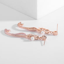 Load image into Gallery viewer, Jewelblings Fairy Tale Style Pearl Deco Blue Mermaid Drop Earrings Vintage Collection
