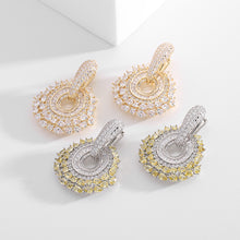 Load image into Gallery viewer, Jewelblings Stunning Opens Stones Cluster Oval Drop Earrings Dismantle Two-way Wear Accessory
