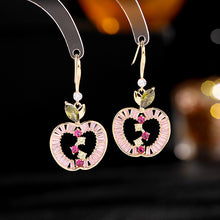 Load image into Gallery viewer, Jewelblings Chic Fashion Baguette Cut CZ Hemmed Opens Apple Hook Drop Earrings with Stone Accent
