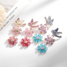 Load image into Gallery viewer, Jewelblings Chic Fashion Trio Tiered Bird Carry Daisy Flowers Drop Earrings Fancy Jewelry
