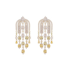 Load image into Gallery viewer, Jewelblings Gorgeous Arch Shaped Tassel Earrings for Wedding Bridal Accessory
