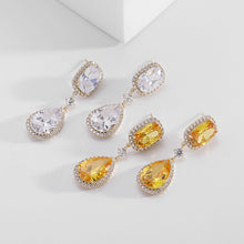 Load image into Gallery viewer, Jewelblings Classic Vintage Embellish Rectangle and Teardrop Earrings for Wedding Party Accessory
