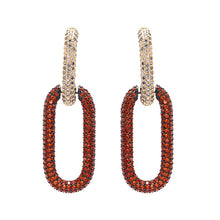 Load image into Gallery viewer, Jewelblings Gorgeous Designer Opens Oval Shaped Round Bar Drop Earrings Geometrical Color Blocking Jewelry
