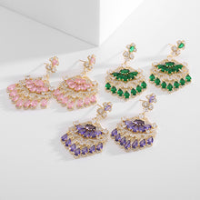 Load image into Gallery viewer, Jewelblings Boho Style Floral Chandelier Short Tassel Earrings Fancy Jewelry
