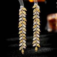 Load image into Gallery viewer, Jewelblings Modern Fashion Long Ears of Wheat Tassel Drop Earrings Harvest Fall Jewelry
