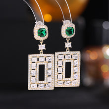 Load image into Gallery viewer, Jewelblings Geometrical Fashion Opens Statement Rectangle Drop Earrings Formal Event Accessory
