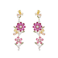 Load image into Gallery viewer, Jewelblings Gorgeous Yellow Butterfly Accent Flourish Flowers Tassel Earrings Fancy Floral Jewelry
