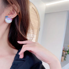 Load image into Gallery viewer, Jewelblings Hawaiian Beach Style Full Pave CZ Green Coconut Juice Cocktail Drink Earrings Creative Design Summer Jewelry

