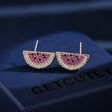 Load image into Gallery viewer, Jewelblings Sweet Fashion Full Pave CZ Watermelon Stud Earrings for Costume Jewelry

